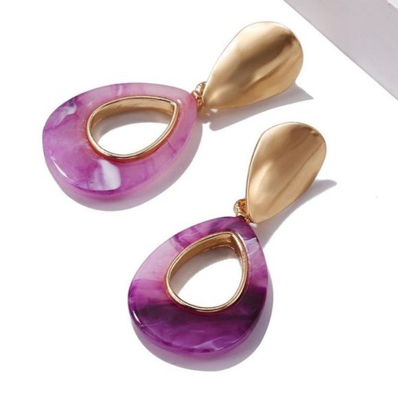 Jewelry - 3/$25 New Pink & Gold Dangle Earrings
